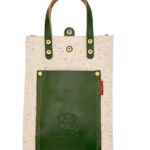 The Flint — Ember Series — White Speckled / Forest Green Leather