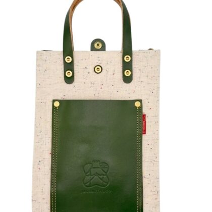 The Flint — Ember Series — White Speckled / Forest Green Leather